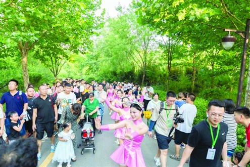 济南野生动物世界游客如织(景区供图)